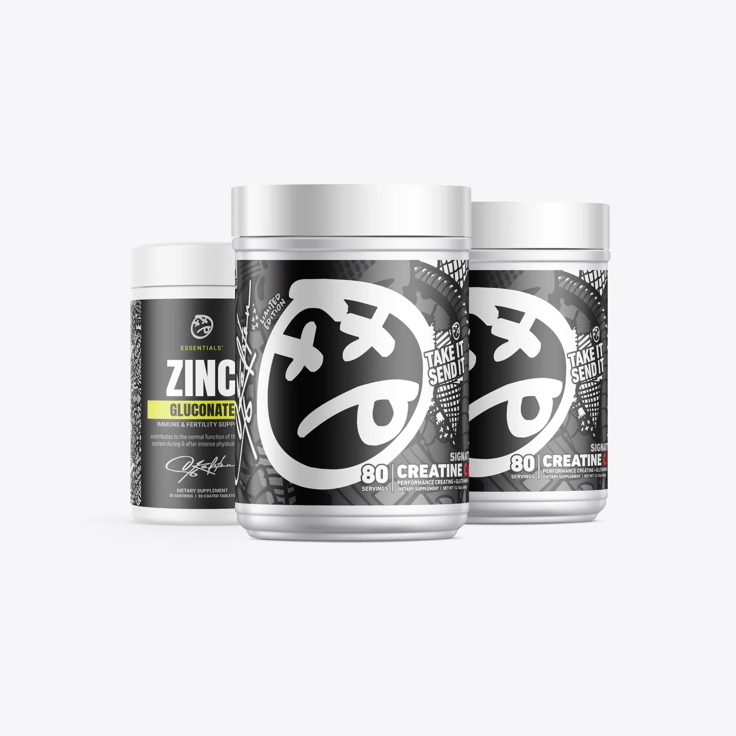 SKELETON® 2X Creatine CGT + Free Zinc Gluconate Front View