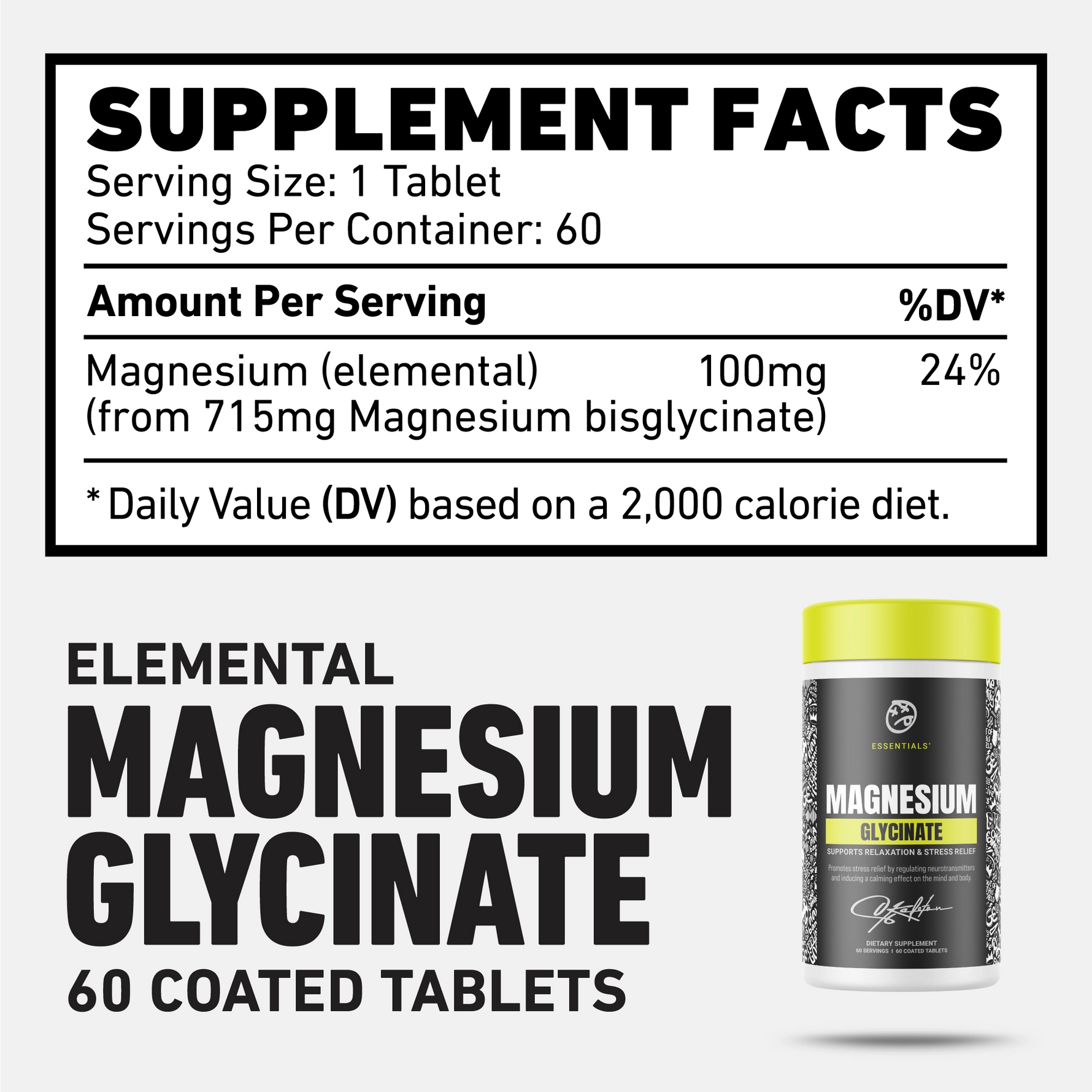 MagnesiumGlycinateSupplementFacts | Skeleton Nutrition