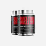 SKELETON® PÜREST™ Creatine Double Stack – 2 × 300G ultra-fine 500 Mesh creatine, 99.99% purity, 120 servings, with free Smart Shaker and free shipping.