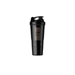 Black SKELETON® Smart Shaker with leak-proof lid for mixing protein shakes and supplements.