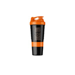 Orange SKELETON® Smart Shaker with leak-proof lid for mixing protein shakes and supplements.
