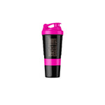 Pink SKELETON® Smart Shaker with leak-proof lid for mixing protein shakes and supplements.