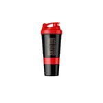 Red SKELETON® Smart Shaker with leak-proof lid for mixing protein shakes and supplements.