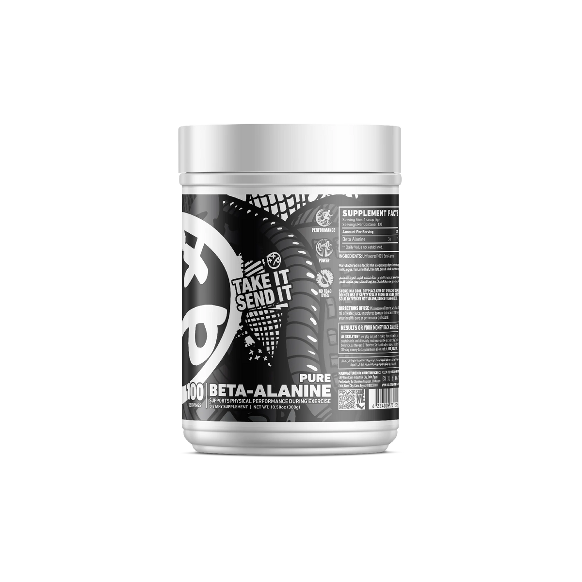 Skeleton Beta-Alanine 300g – endurance and high-intensity training supplement