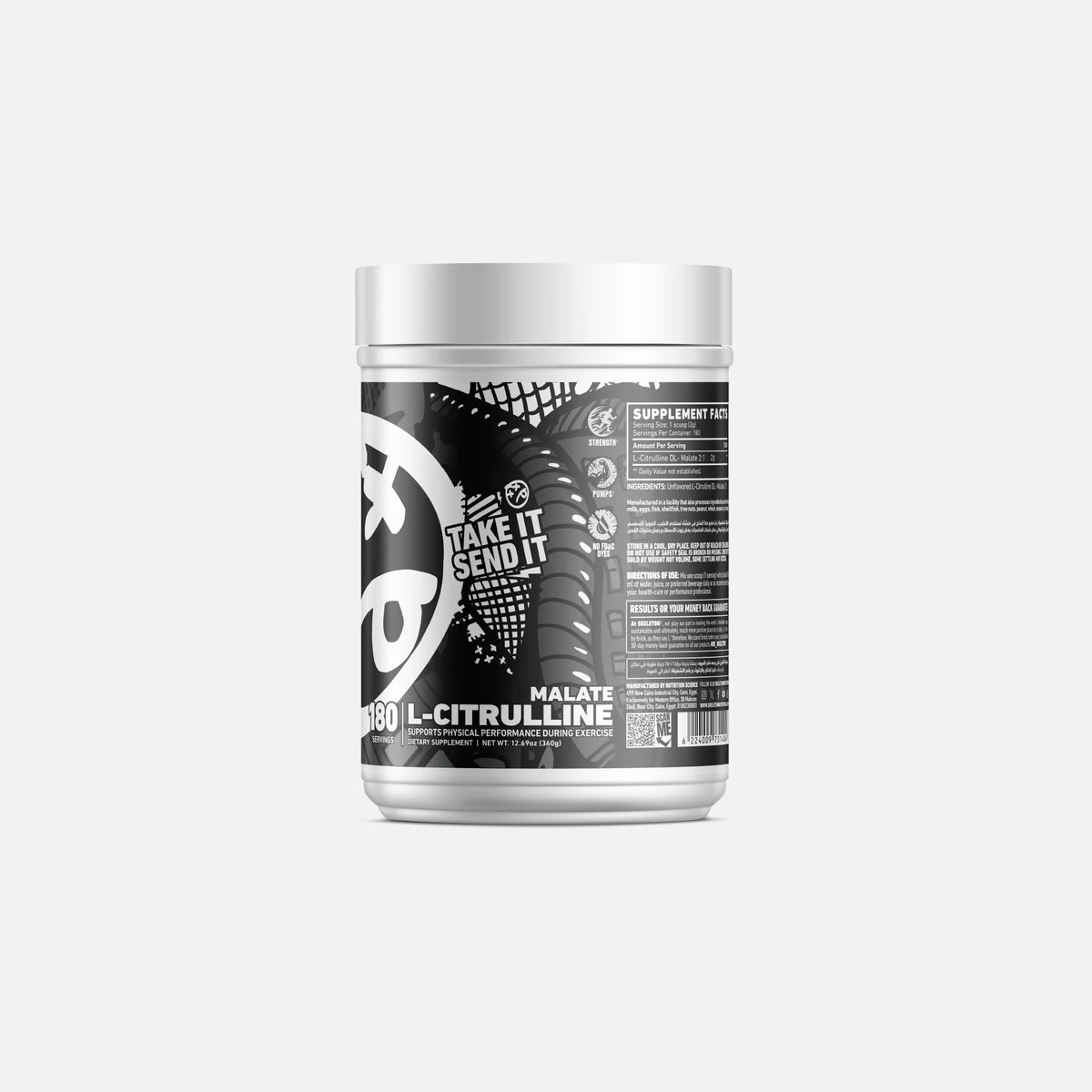 Skeleton Citrulline Malate 360g – performance and muscle pump supplement