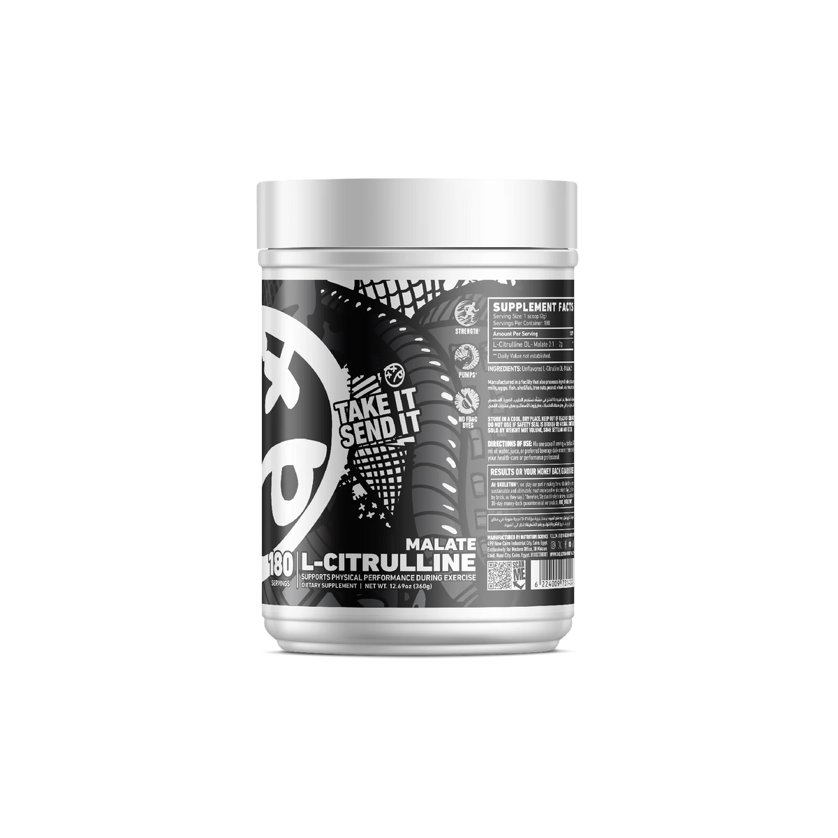 Skeleton Citrulline Malate 360g – performance and muscle pump supplement
