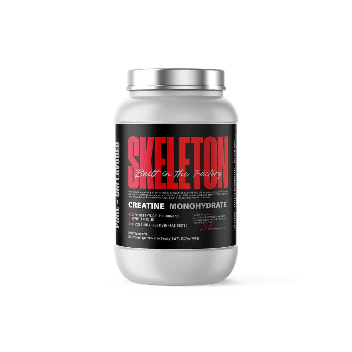 Skeleton Nutrition Creatine Monohydrate 1000g – pure micronized creatine