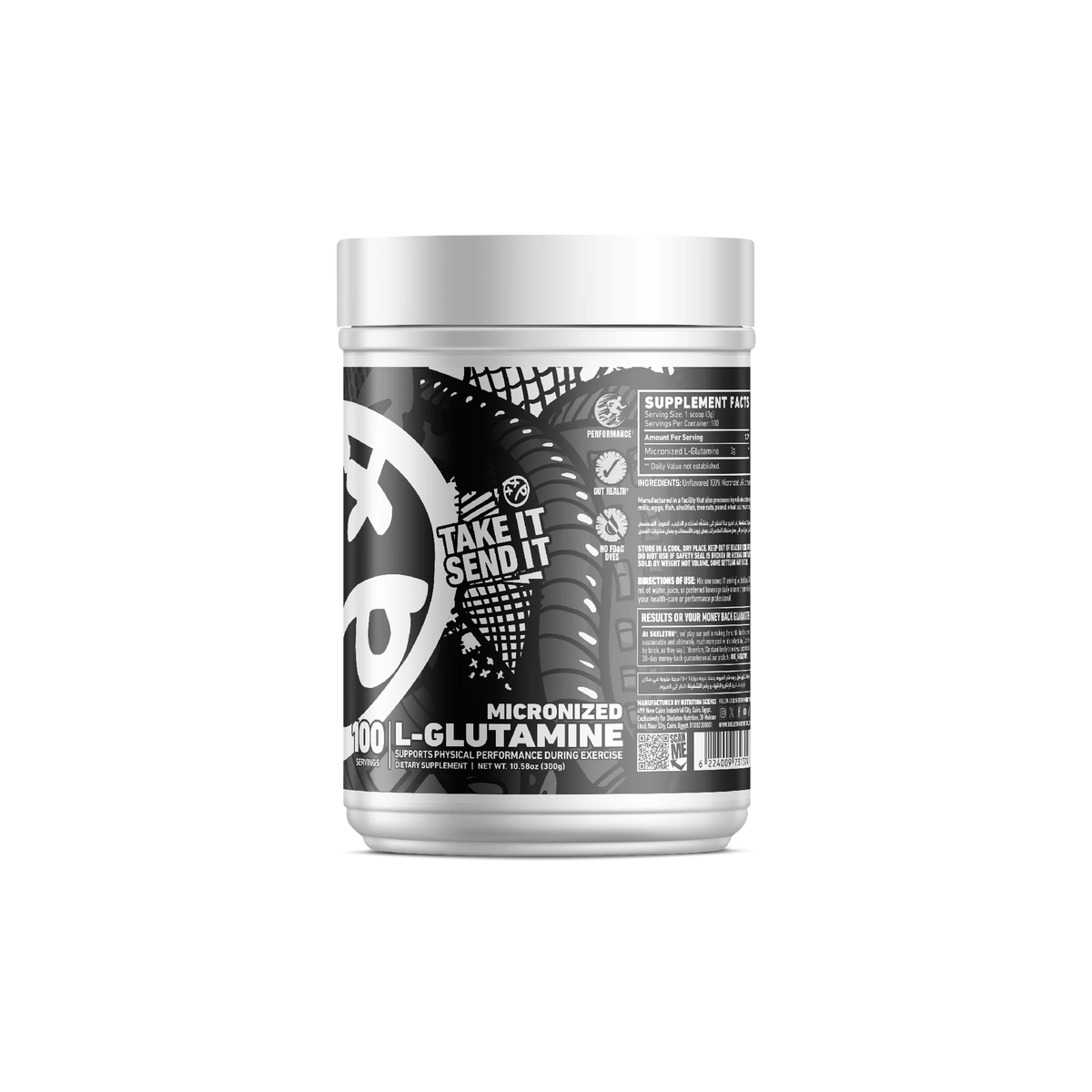 Skeleton L-Glutamine 300g – post-workout recovery amino acid supplement