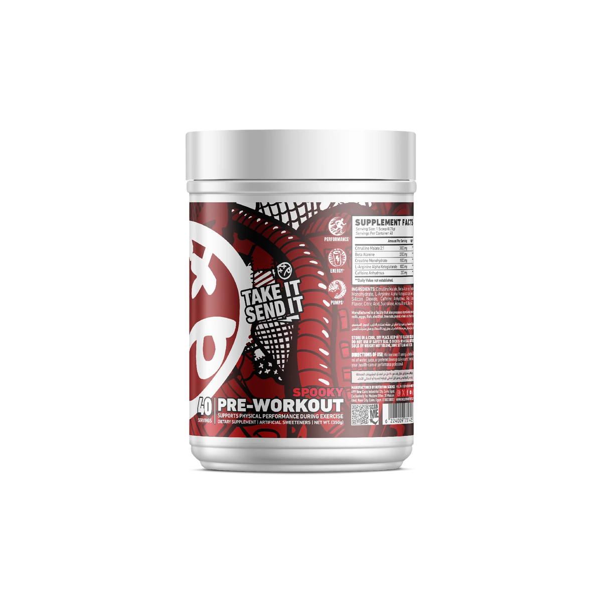 Skeleton SPOOKY Fruit Punch pre-workout for energy pumps focus and endurance
