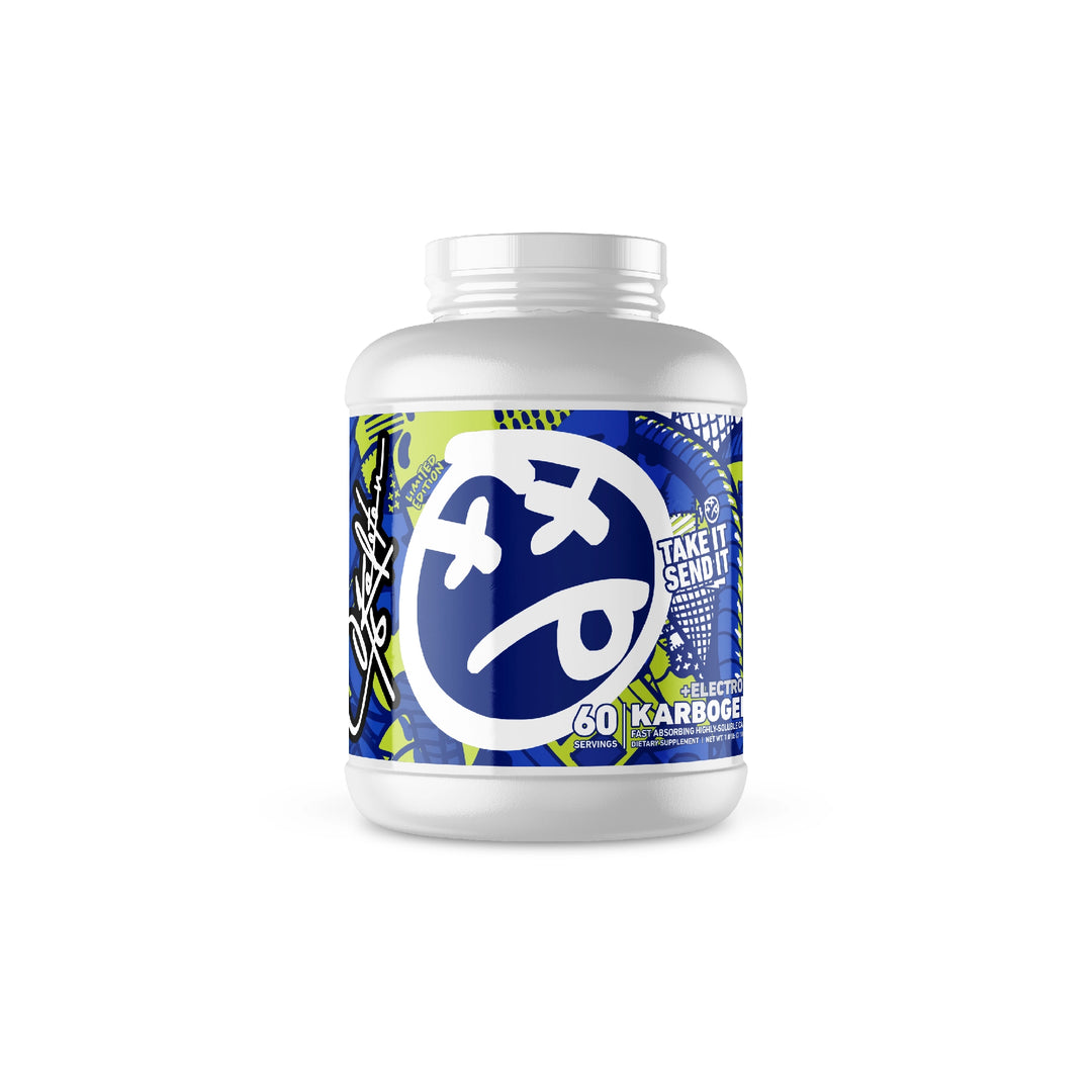 SKELETON® KARBOGEN® 50 + Electrolytes Blue Razz fast absorbing workout fuel and endurance carbohydrate formula