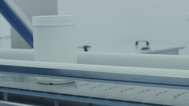 Skeleton Nutrition supplement manufacturing process inside factory facility