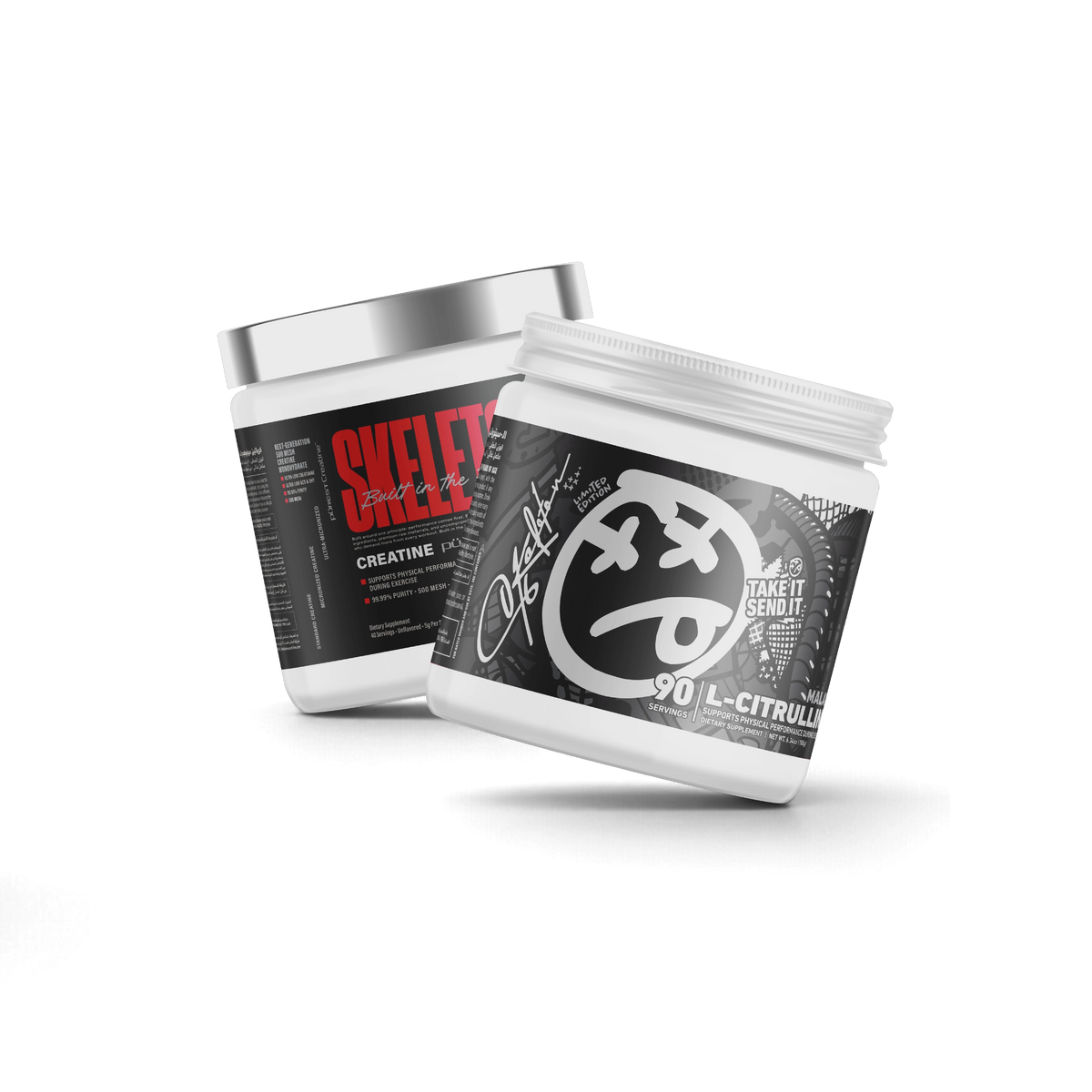 SKELETON® PÜREST™ Creatine Monohydrate 200g + Citrulline Malate 2:1 180g Bundle – 40 Creatine Servings and 90 Citrulline Servings.