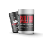 SKELETON® Creatine Monohydrate 500g special offer with 100 servings, premium micronized creatine for strength and workout performance.