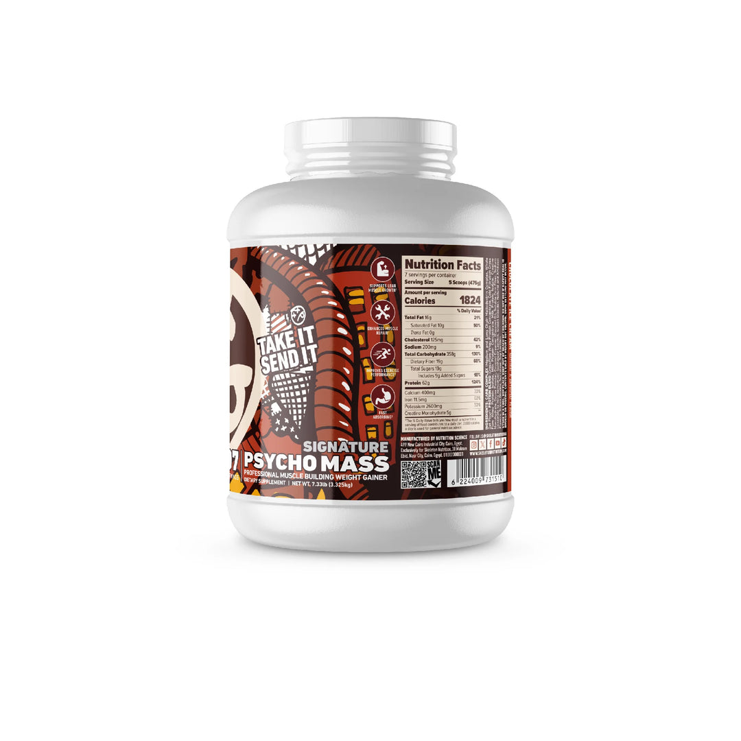 SKELETON Psycho Mass Gainer High Calorie Protein and Carbohydrate Formula for Mass Gain