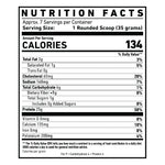SKELETON Whey Protein Supplement Facts Panel with Protein Content, Ingredients, Amino Acid Profile, Serving Size and Nutrition Information