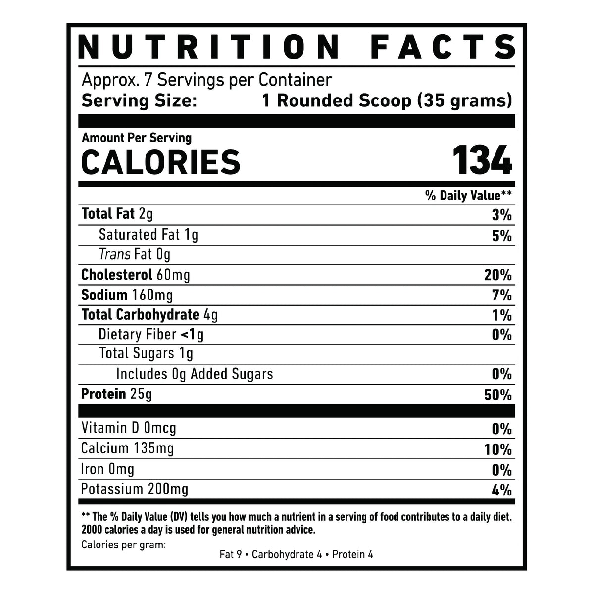 SKELETON Whey Protein Supplement Facts Panel with Protein Content, Ingredients, Amino Acid Profile, Serving Size and Nutrition Information
