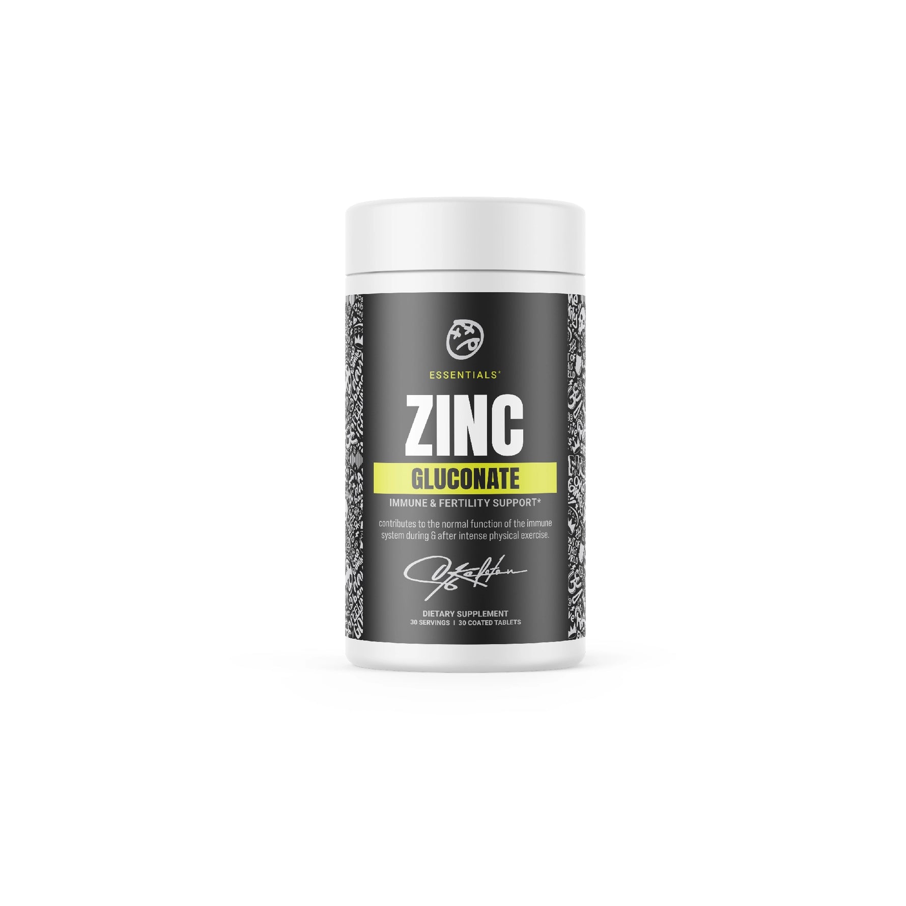 SKELETON® Zinc Gluconate supplement container for immune support, recovery, and daily performance